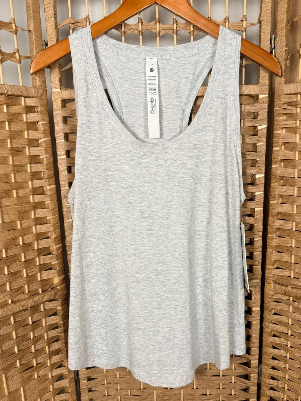 NWT Lululemon Love Tank Heathered Core Ultra Light Grey Size 10